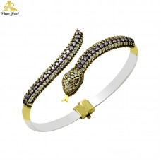 Gümüş Otantik Taşlı Biezik /Bileklik